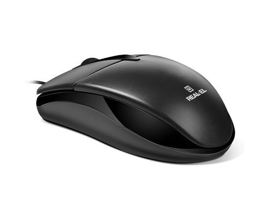 Мишка REAL-EL RM-214 USB Black (EL123200039), зображення 2 Мишка REAL-EL RM-214 USB Black (EL123200039), зображення 2