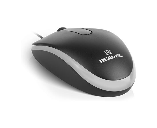 Мишка REAL-EL RM-217 USB Black/Gray (EL123200038), зображення 3 Мишка REAL-EL RM-217 USB Black/Gray (EL123200038), зображення 3