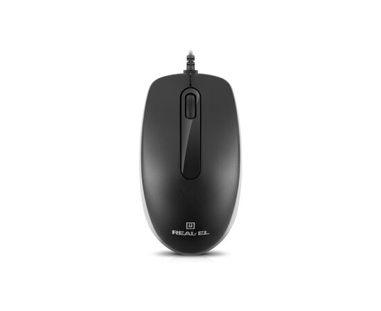 Мишка REAL-EL RM-217 USB Black/Gray (EL123200038), зображення 7 Мишка REAL-EL RM-217 USB Black/Gray (EL123200038), зображення 7