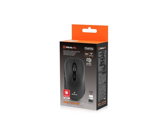 Мишка REAL-EL RM-331W Wireless Black (EL123200044), зображення 11 Мишка REAL-EL RM-331W Wireless Black (EL123200044), зображення 11