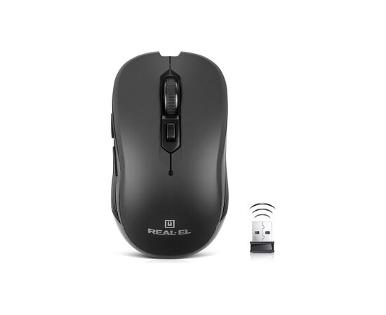 Мишка REAL-EL RM-331W Wireless Black (EL123200044), зображення 4 Мишка REAL-EL RM-331W Wireless Black (EL123200044), зображення 4