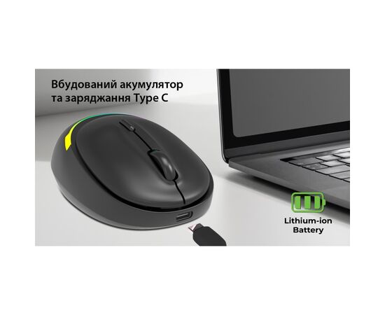 Мышка REAL-EL RM-440W Wireless/Bluetooth Black (EL123200045), изображение 11 Мышка REAL-EL RM-440W Wireless/Bluetooth Black (EL123200045), изображение 11