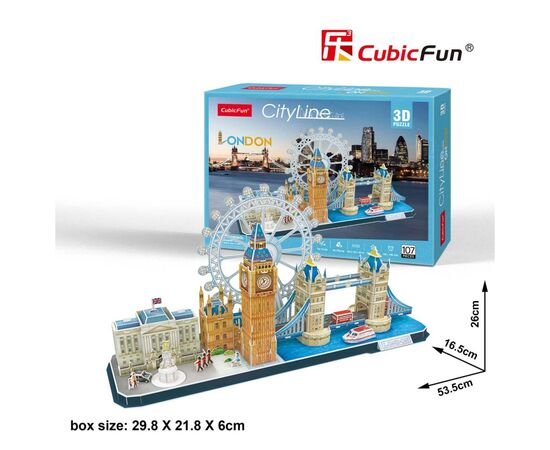 Пазл Cubic Fun Тривимірний пазл CityLine London (MC253h), зображення 11 Пазл Cubic Fun Тривимірний пазл CityLine London (MC253h), зображення 11