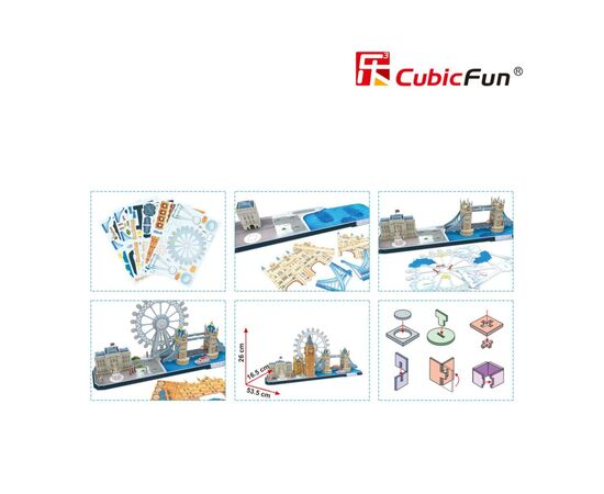 Пазл Cubic Fun Тривимірний пазл CityLine London (MC253h), зображення 4 Пазл Cubic Fun Тривимірний пазл CityLine London (MC253h), зображення 4