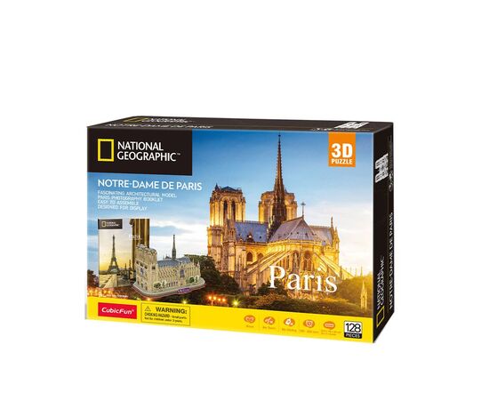 Пазл Cubic Fun Тривимірний пазл National geographic Нотр-Дам-де-Парі (DS0986h), зображення 8 Пазл Cubic Fun Тривимірний пазл National geographic Нотр-Дам-де-Парі (DS0986h), зображення 8