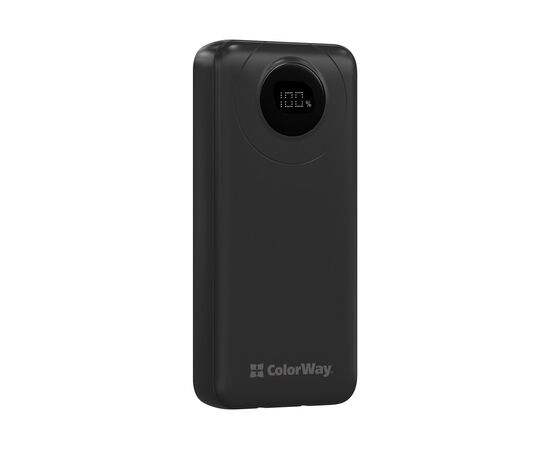 Батарея універсальна ColorWay 20 000 mAh EnergyPlus PD/18W, QC3.0/22.5W, Black (CW-PB200LPB4BK-PDD)