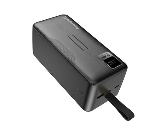 Батарея универсальная ColorWay 50 000 mAh PD/18W, QC3.0/22.5, Digital Display, Black (CW-PB500LPC5BK-PDD), изображение 4 Батарея универсальная ColorWay 50 000 mAh PD/18W, QC3.0/22.5, Digital Display, Black (CW-PB500LPC5BK-PDD), изображение 4