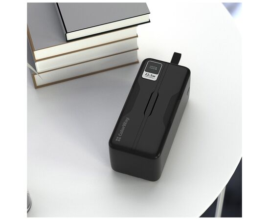 Батарея универсальная ColorWay 50 000 mAh PD/18W, QC3.0/22.5, Digital Display, Black (CW-PB500LPC5BK-PDD), изображение 6 Батарея универсальная ColorWay 50 000 mAh PD/18W, QC3.0/22.5, Digital Display, Black (CW-PB500LPC5BK-PDD), изображение 6