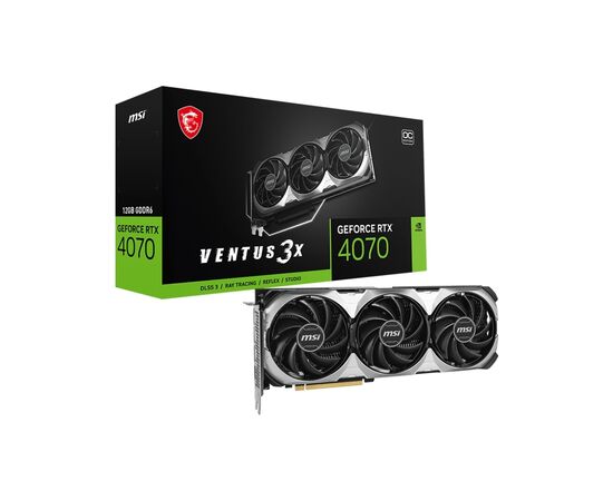 Видеокарта MSI GeForce RTX4070 12Gb VENTUS 3X E1 OC (RTX 4070 VENTUS 3X E1 12G OC), изображение 5 Видеокарта MSI GeForce RTX4070 12Gb VENTUS 3X E1 OC (RTX 4070 VENTUS 3X E1 12G OC), изображение 5