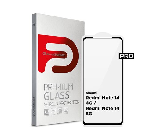 Стекло защитное Armorstandart Pro Xiaomi Redmi Note 14 4G / Redmi Note 14 5G Black (ARM79680)