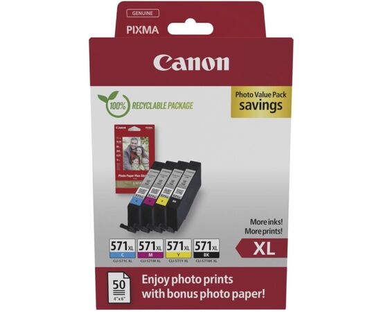 Картридж Canon CLI-571 MultipackXL BK,C,M,Y 11ml (0332C006)