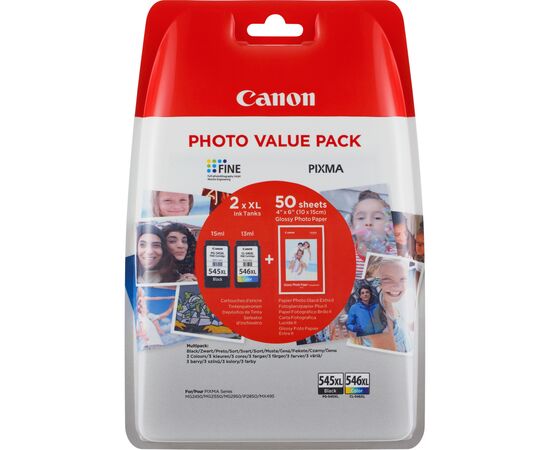 Картридж Canon PG-545/CL-546 MultipackXL BK+Color, +Paper (8286B006)