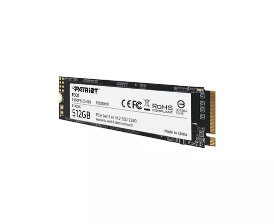 Накопитель SSD M.2 2280 512GB Patriot (P300P512GM28), изображение 2 Накопитель SSD M.2 2280 512GB Patriot (P300P512GM28), изображение 2