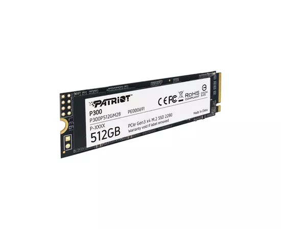 Накопитель SSD M.2 2280 512GB Patriot (P300P512GM28), изображение 3 Накопитель SSD M.2 2280 512GB Patriot (P300P512GM28), изображение 3