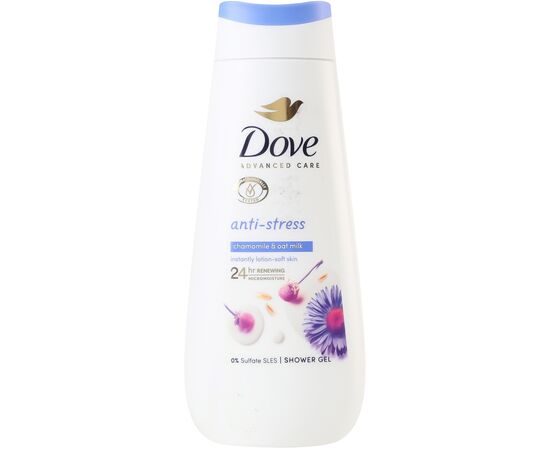 Гель для душа Dove Антистресс с голубой ромашкой и овсяным молоком 250 мл (8720181215476)