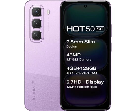 Мобільний телефон Infinix Hot 50 8/128Gb Blossom Pink (4894947058677)