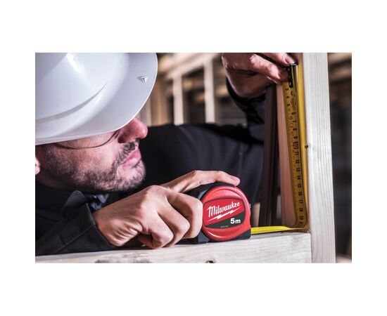 Рулетка Milwaukee SLIMLINE 8м(16ft)/25мм (48227726), зображення 2 Рулетка Milwaukee SLIMLINE 8м(16ft)/25мм (48227726), зображення 2