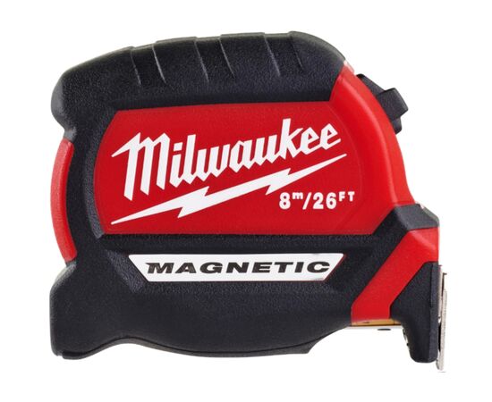 Рулетка Milwaukee магнитная GEN III 8м(26ft)/27мм (4932464603)