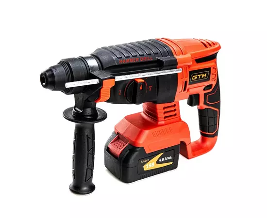 Перфоратор GTM RHC18/26BL, 18В, 2,5Дж, 0-1000об/мин 2x4Ah, кейс (RHC18/26BL), изображение 2 Перфоратор GTM RHC18/26BL, 18В, 2,5Дж, 0-1000об/мин 2x4Ah, кейс (RHC18/26BL), изображение 2