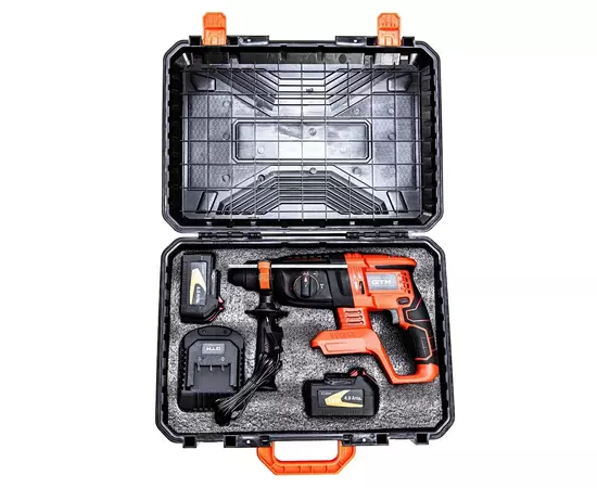 Перфоратор GTM RHC18/26BL, 18В, 2,5Дж, 0-1000об/мин 2x4Ah, кейс (RHC18/26BL), изображение 4 Перфоратор GTM RHC18/26BL, 18В, 2,5Дж, 0-1000об/мин 2x4Ah, кейс (RHC18/26BL), изображение 4