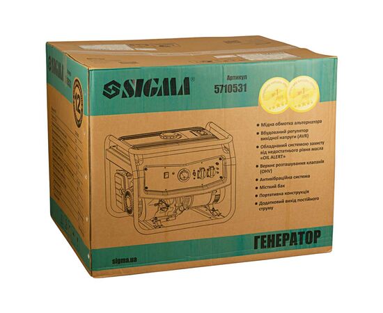 Генератор Sigma 220V/380V 3ф 9.5/10.0kW электрозапуск (5710531), изображение 12 Генератор Sigma 220V/380V 3ф 9.5/10.0kW электрозапуск (5710531), изображение 12