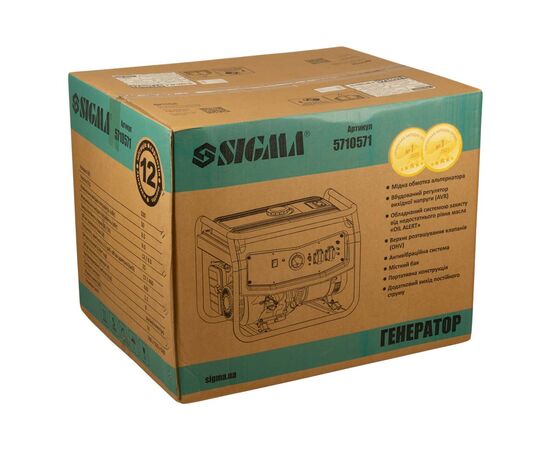 Генератор Sigma 220V 8.5/9.0kW электрозапуск (5710571), изображение 12 Генератор Sigma 220V 8.5/9.0kW электрозапуск (5710571), изображение 12