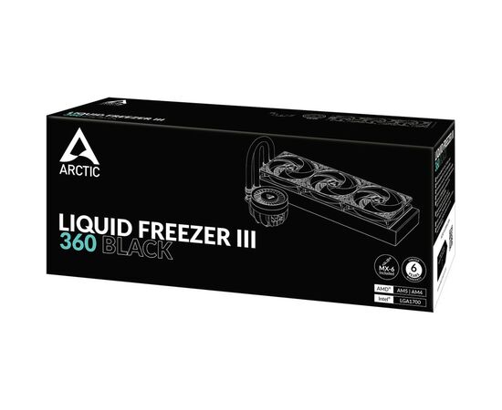 Система жидкостного охлаждения Arctic Liquid Freezer III - 360 Black (ACFRE00136A), изображение 6 Система жидкостного охлаждения Arctic Liquid Freezer III - 360 Black (ACFRE00136A), изображение 6