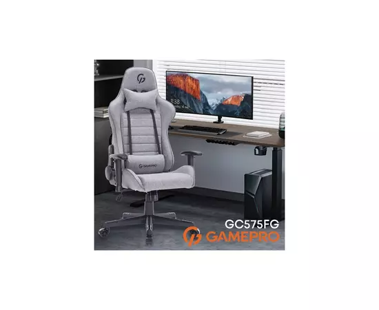 Кресло игровое GamePro GC575FB Size L Fabric Gray (GC575FG), изображение 5 Кресло игровое GamePro GC575FB Size L Fabric Gray (GC575FG), изображение 5
