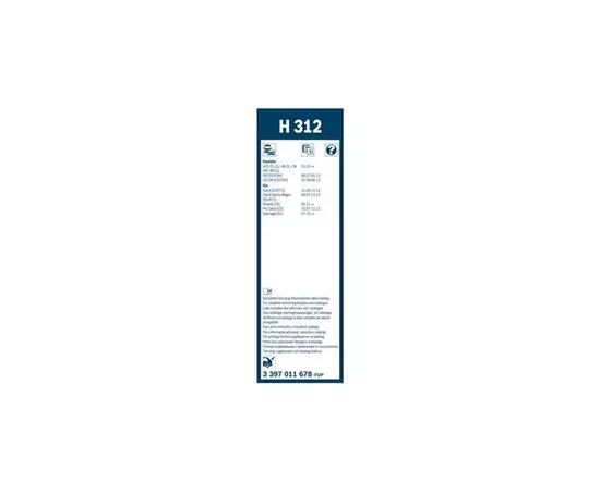 Щетка стеклоочистителя Bosch 3 397 011 678, изображение 6 Щетка стеклоочистителя Bosch 3 397 011 678, изображение 6