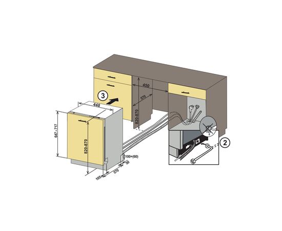 Посудомоечная машина Ardesto DWMB-V4573, изображение 3 Посудомоечная машина Ardesto DWMB-V4573, изображение 3
