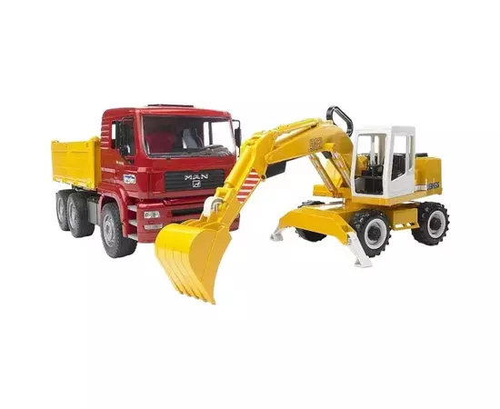 Спецтехника Bruder Грузовик МАN TGA и экскаватор Liebherr 1:16 (02751)