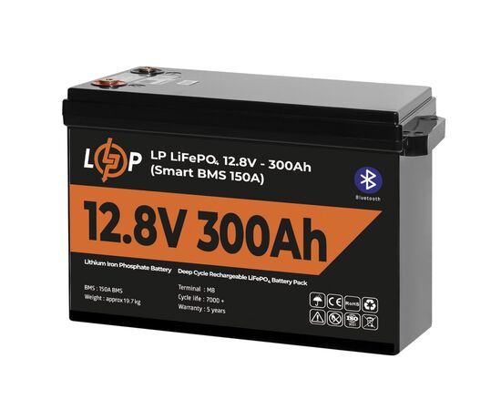 Батарея LiFePo4 LogicPower 12.8V - 300Ah (3840Wh) (30383), изображение 3 Батарея LiFePo4 LogicPower 12.8V - 300Ah (3840Wh) (30383), изображение 3