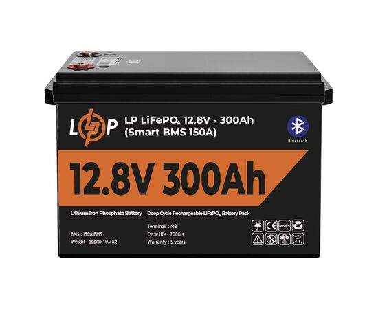 Батарея LiFePo4 LogicPower 12.8V - 300Ah (3840Wh) (30383)