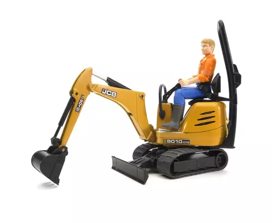 Спецтехника Bruder Мини-экскаватор CAT с фигуркой (62002), изображение 4 Спецтехника Bruder Мини-экскаватор CAT с фигуркой (62002), изображение 4