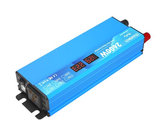 Автомобильный инвертор Choetech 12/220V 1300Вт, чистая синусоида (CJ2600Q-V2), изображение 4 Автомобильный инвертор Choetech 12/220V 1300Вт, чистая синусоида (CJ2600Q-V2), изображение 4
