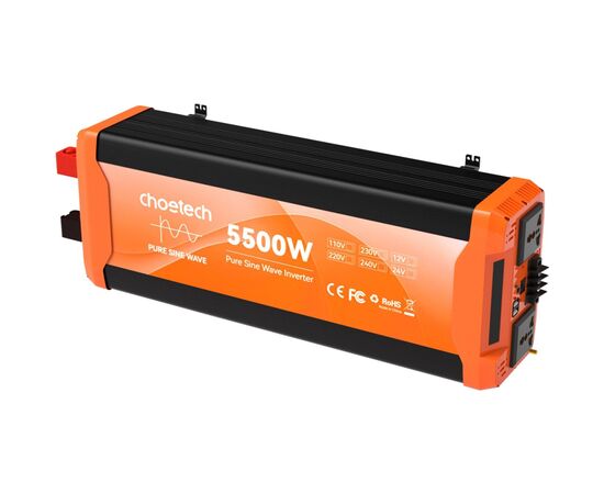 Автомобільний інвертор Choetech 12V/220V 2500 Вт, чиста синусоїда (CJ5000Q-V2)