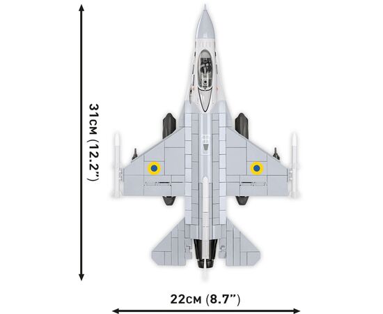 Конструктор Cobi Самолет F-16C Fighting Falcon (UA), 500 деталей (COBI-5893), изображение 6 Конструктор Cobi Самолет F-16C Fighting Falcon (UA), 500 деталей (COBI-5893), изображение 6