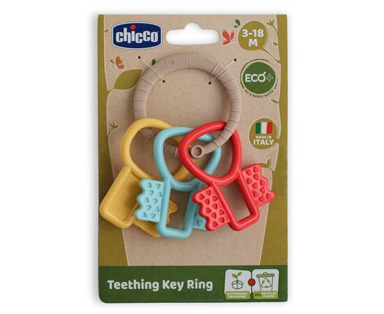 Прорезыватель Chicco "Ключики" серии ECO+ (8058664163380) (63216.30), изображение 2 Прорезыватель Chicco "Ключики" серии ECO+ (8058664163380) (63216.30), изображение 2
