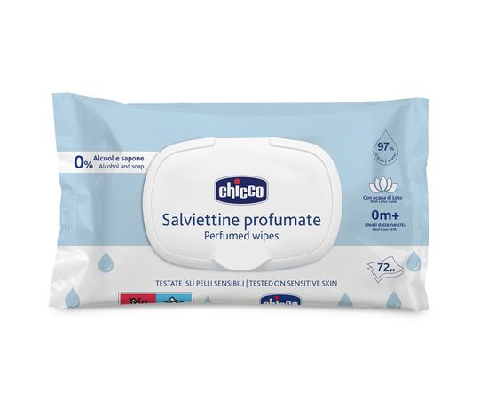 Детские влажные салфетки Chicco мягкие очищающие, 72 шт. (12050.00)