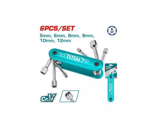 Ключ Total THFND061 гаечный торцевой, 5-12мм, 6шт. (THFND061), изображение 2 Ключ Total THFND061 гаечный торцевой, 5-12мм, 6шт. (THFND061), изображение 2