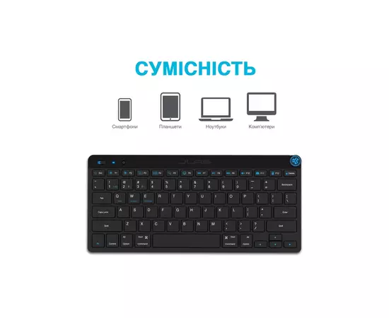 Клавиатура Jlab GO Bluetooth/Wireless Black (IEUKGOKEYBRBLK4), изображение 5 Клавиатура Jlab GO Bluetooth/Wireless Black (IEUKGOKEYBRBLK4), изображение 5