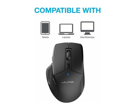 Мышка Jlab JBuds Mouse Wireless/Bluetooth Black (IEUMJBMOUSERBLK124), изображение 6 Мышка Jlab JBuds Mouse Wireless/Bluetooth Black (IEUMJBMOUSERBLK124), изображение 6