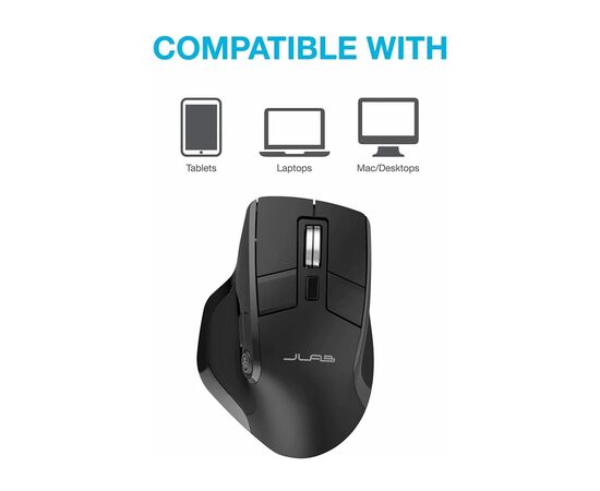 Мишка Jlab Epic Mouse Wireless/Bluetooth Black (IEUMEPICMOUSERBLK124), зображення 5 Мишка Jlab Epic Mouse Wireless/Bluetooth Black (IEUMEPICMOUSERBLK124), зображення 5