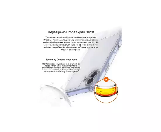Чехол для мобильного телефона Drobak Acrylic Case with Airbag для Apple iPhone 16 Plus (949412), изображение 5