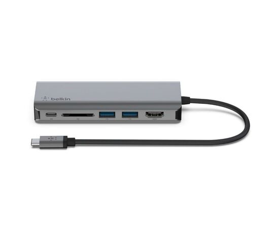 Концентратор Belkin USB-C 6in1 Multiport Dock (AVC008BTSGY), изображение 3 Концентратор Belkin USB-C 6in1 Multiport Dock (AVC008BTSGY), изображение 3