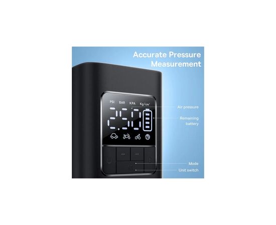 Автомобильный компрессор Baseus Super Mini Pro Black (C1115930011100), изображение 6 Автомобильный компрессор Baseus Super Mini Pro Black (C1115930011100), изображение 6