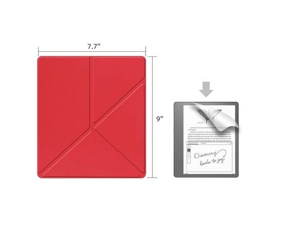 Чехол для электронной книги BeCover Ultra Slim Origami Amazon Kindle Scribe 10.2" Red (712581), изображение 4 Чехол для электронной книги BeCover Ultra Slim Origami Amazon Kindle Scribe 10.2" Red (712581), изображение 4