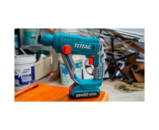 Перфоратор Total TRHLI201681 акумуляторний SDS-Plus, 20В, 2Ah, 850 об/хв, кейс (TRHLI201681), изображение 4 Перфоратор Total TRHLI201681 акумуляторний SDS-Plus, 20В, 2Ah, 850 об/хв, кейс (TRHLI201681), изображение 4