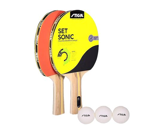 Комплект для настільного тенісу Stiga Sonic Hobby 2 Bats 3 Balls (1220-2816-01) (931158)