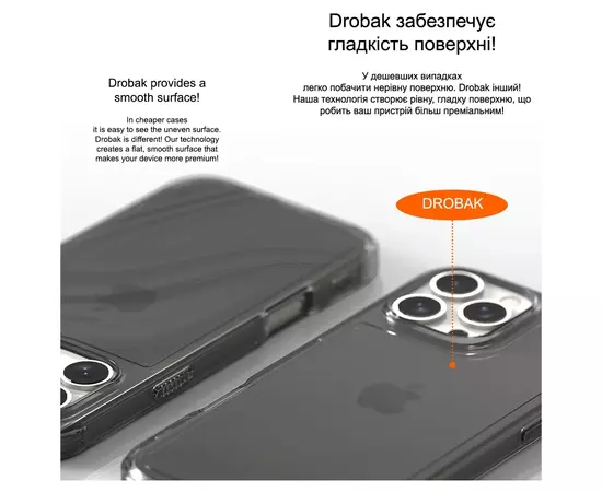 Чехол для мобильного телефона Drobak Acrylic Case with Airbag для Apple iPhone 15 Pro Max (949407), изображение 3 Чехол для мобильного телефона Drobak Acrylic Case with Airbag для Apple iPhone 15 Pro Max (949407), изображение 3